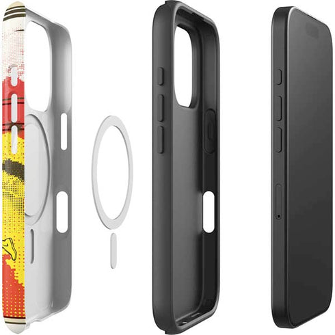 DC Comics Flash Block Pattern iPhone 16 Pro Magsafe Impact Case